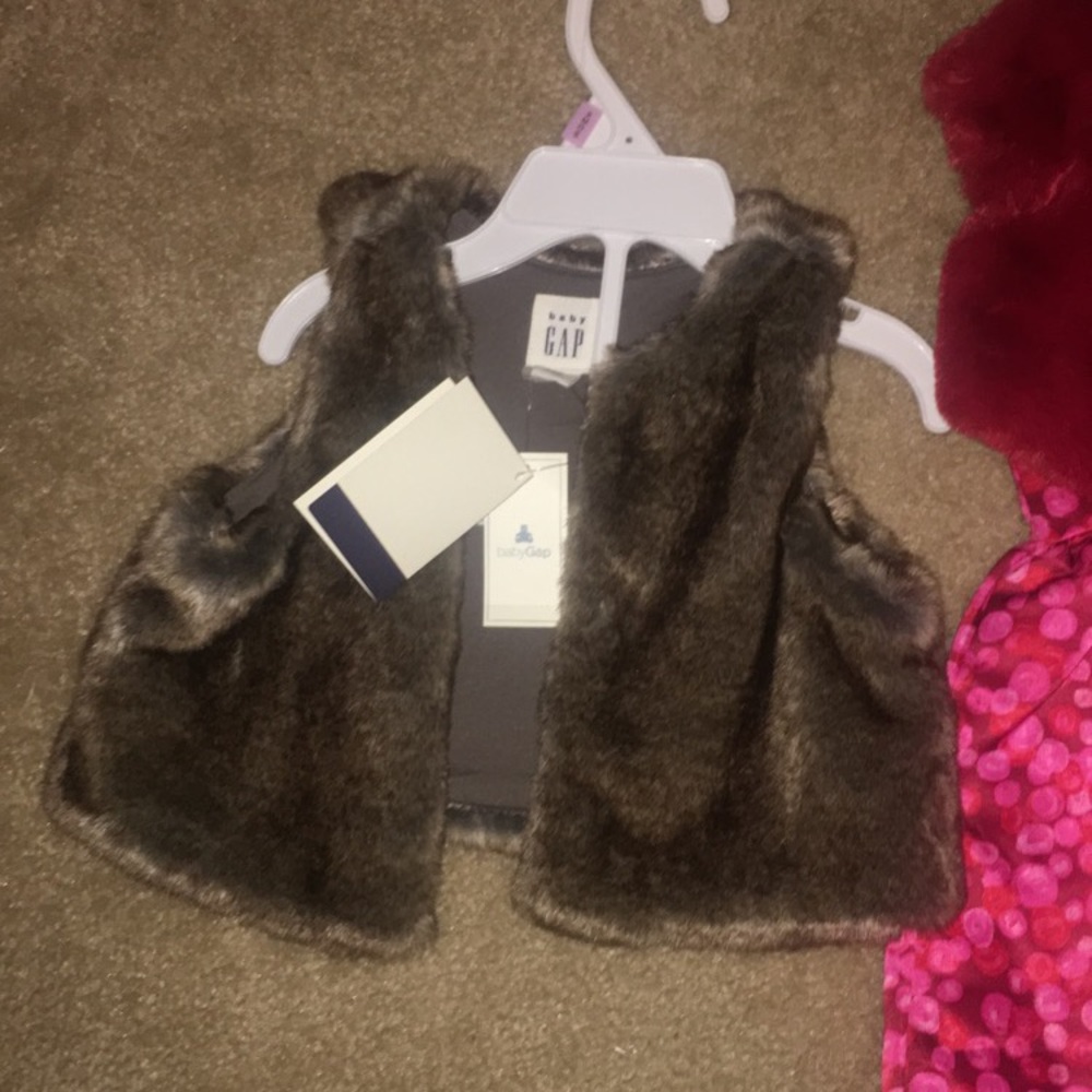 Faux fur vest for kids 6-12mth